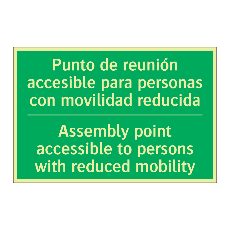 Punto de reunión accesible /.../ - Assembly point accessible to /.../