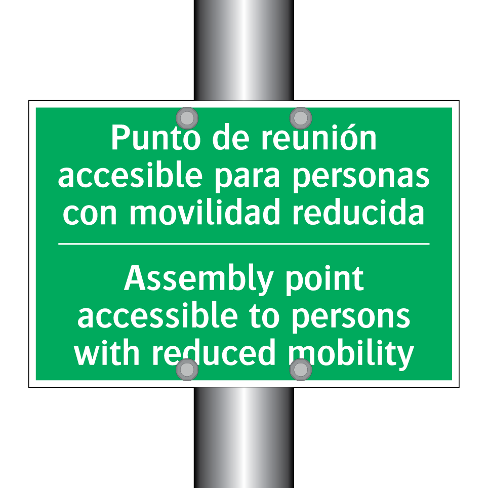 Punto de reunión accesible /.../ - Assembly point accessible to /.../