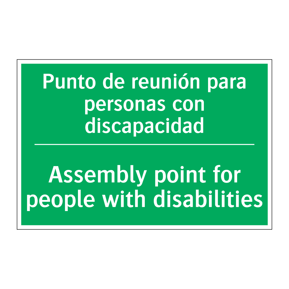 Punto de reunión para /.../ - Assembly point for people /.../