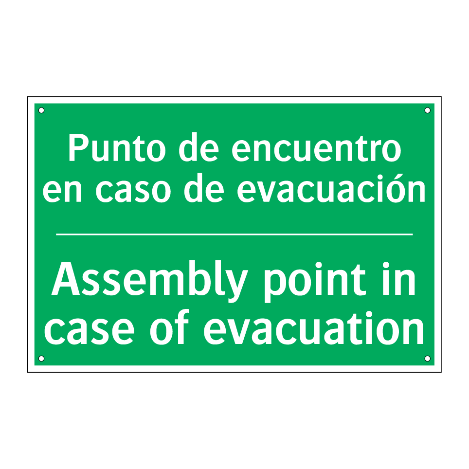 Punto de encuentro en caso de /.../ - Assembly point in case of /.../