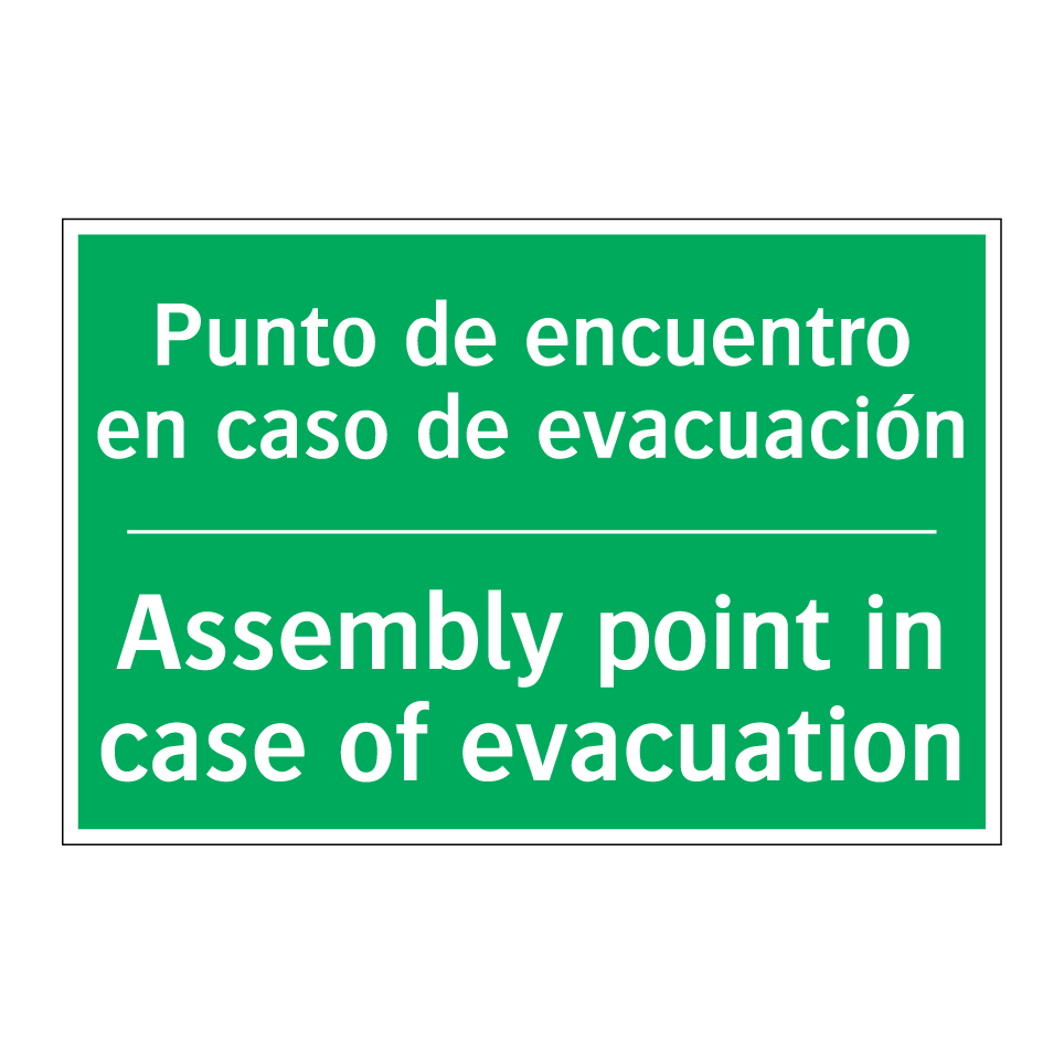 Punto de encuentro en caso de /.../ - Assembly point in case of /.../