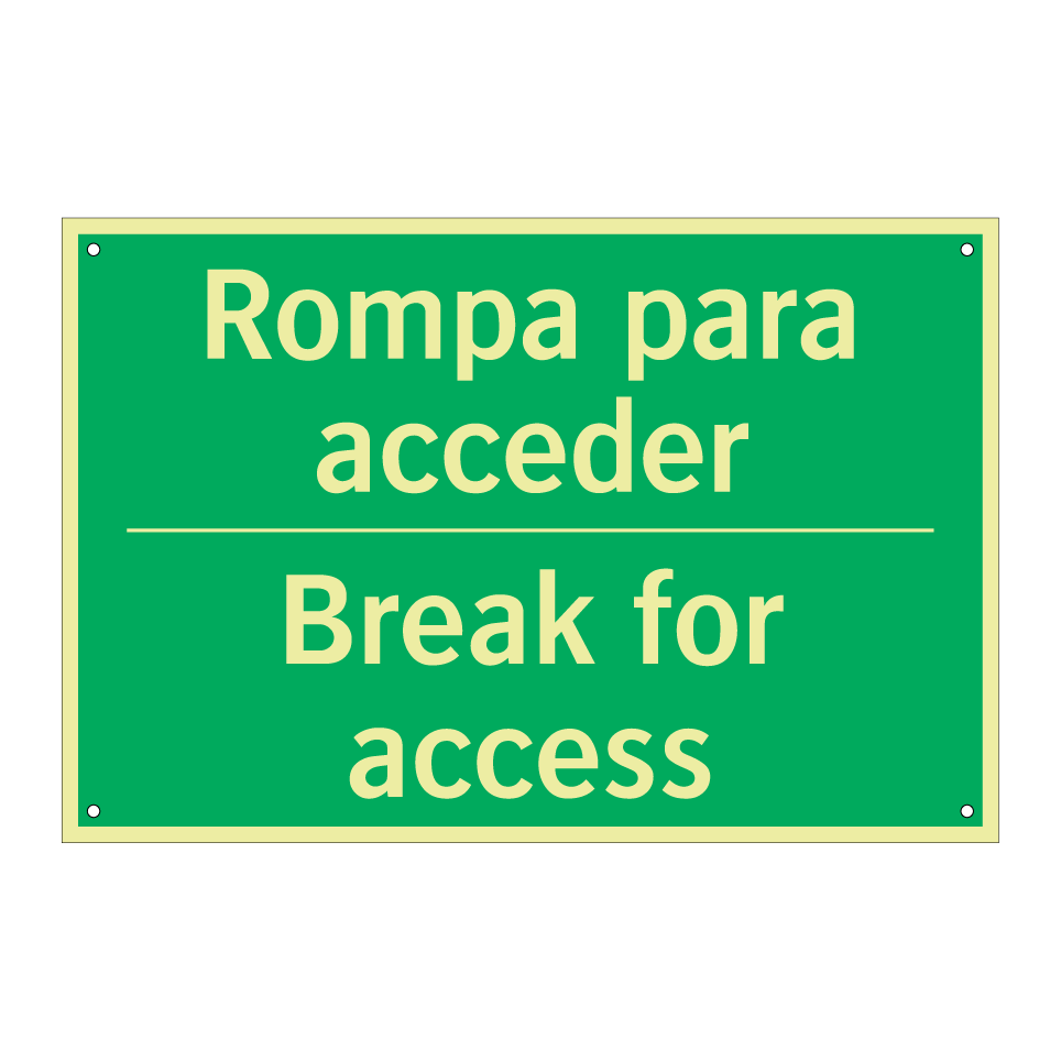 Rompa para acceder - Break for access