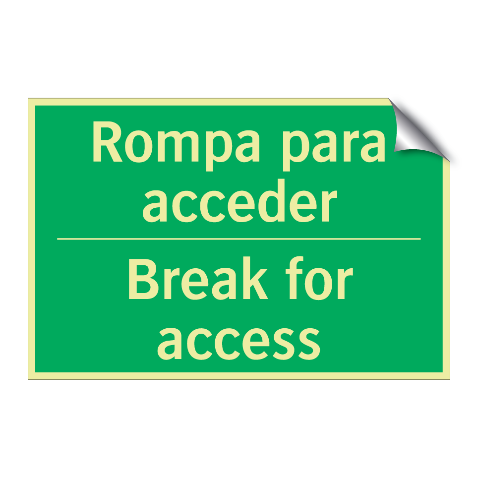 Rompa para acceder - Break for access
