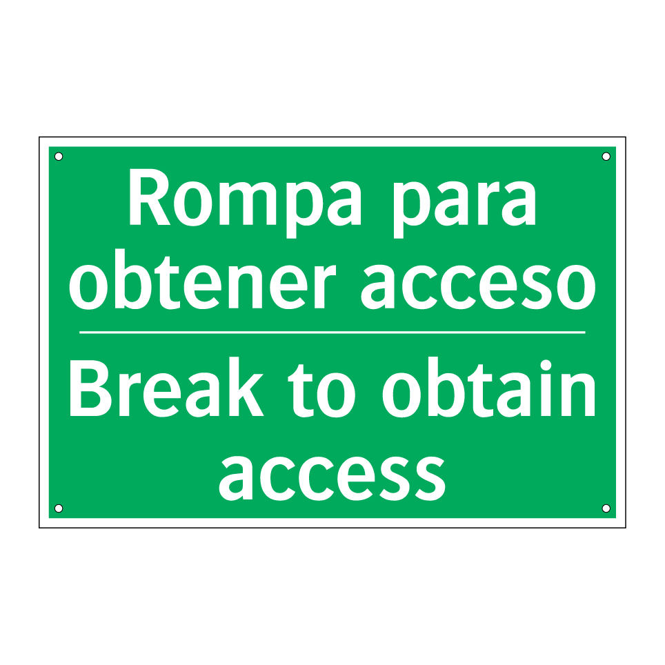 Rompa para obtener acceso - Break to obtain access