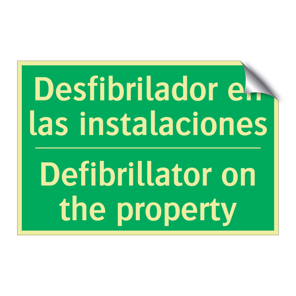 Desfibrilador en las /.../ - Defibrillator on the property