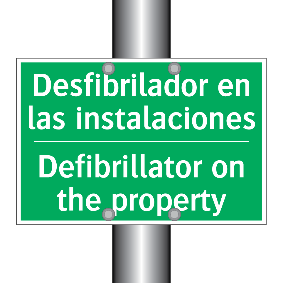 Desfibrilador en las /.../ - Defibrillator on the property