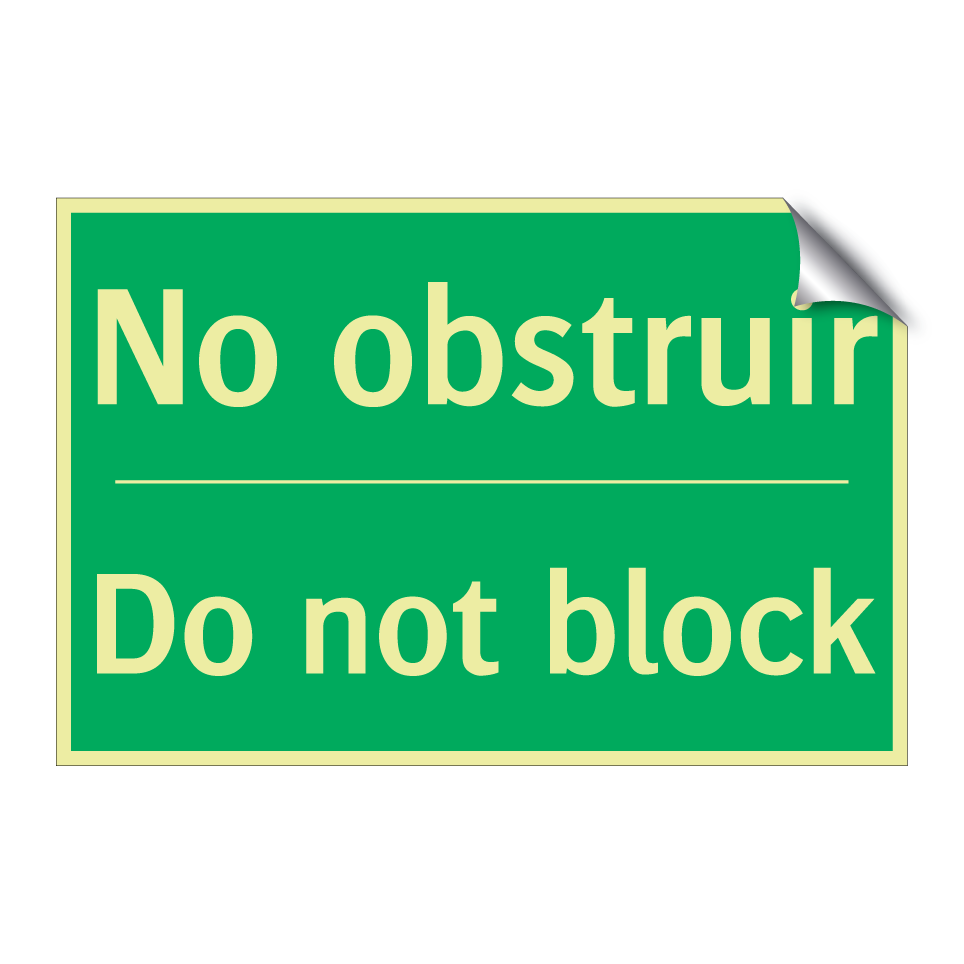 No obstruir - Do not block