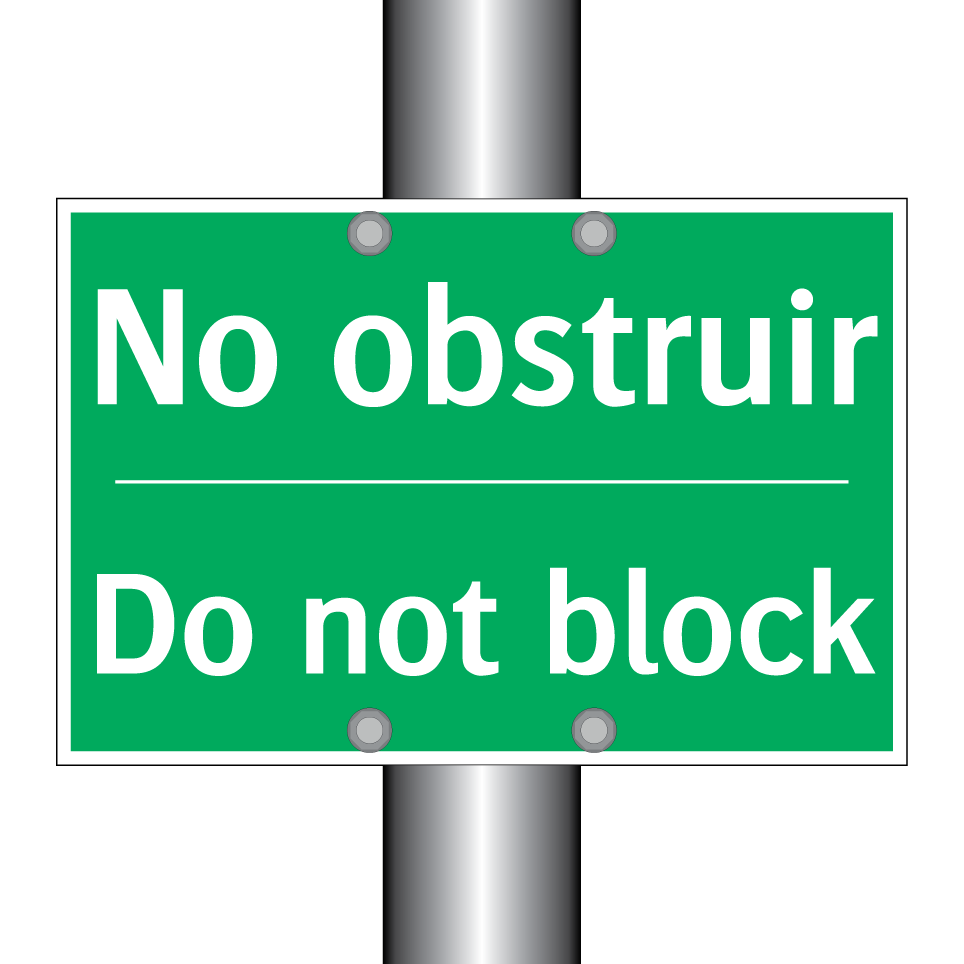 No obstruir - Do not block