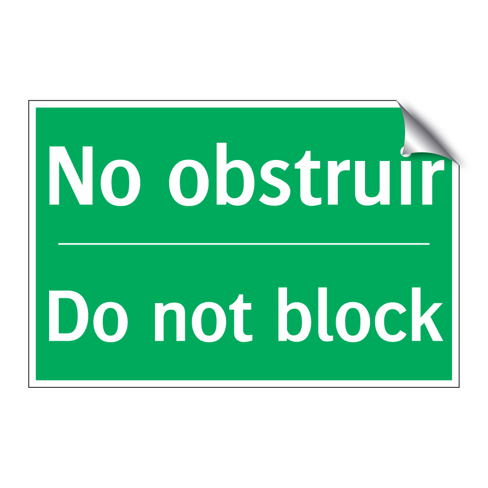 No obstruir - Do not block