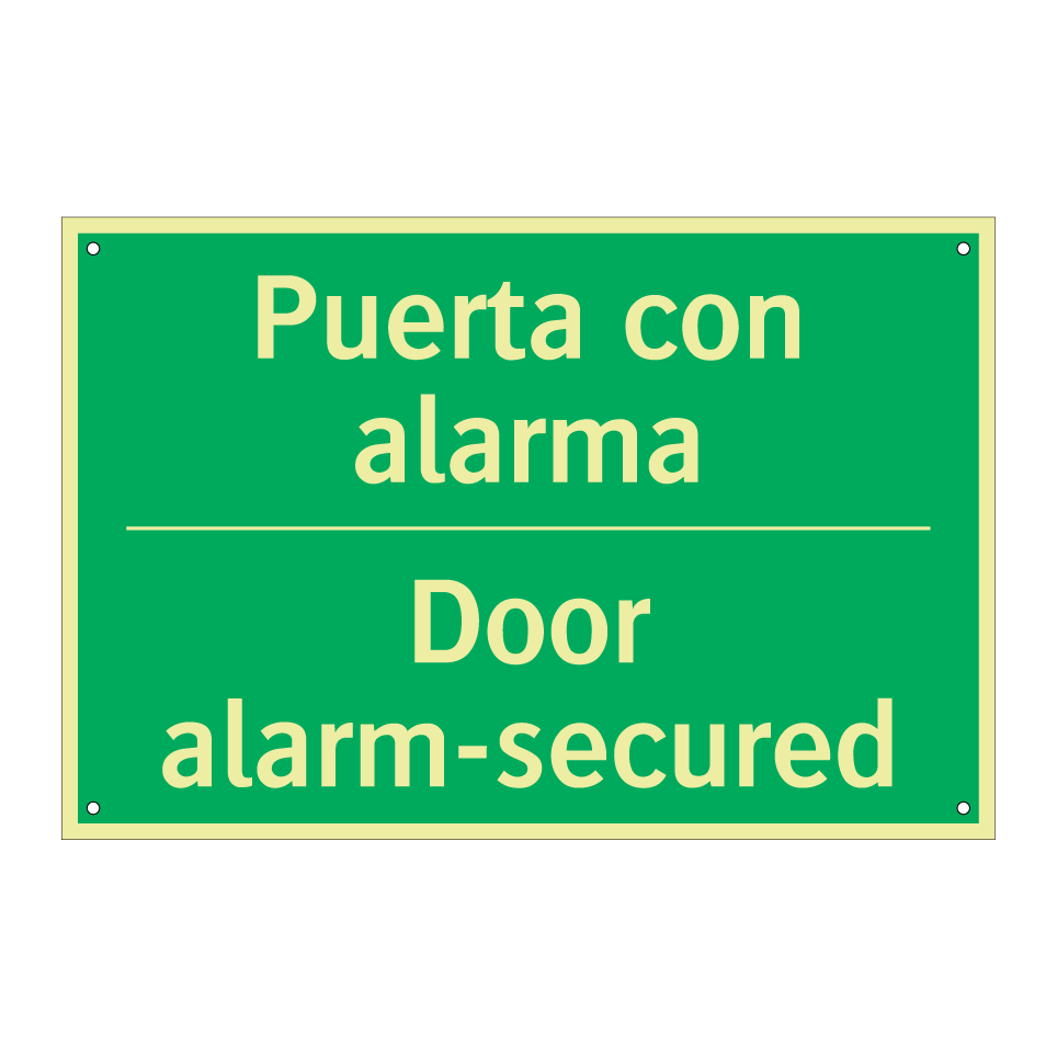 Puerta con alarma - Door alarm-secured