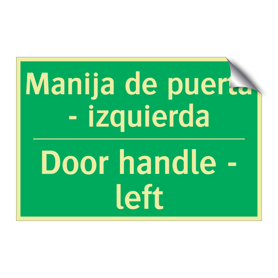 Manija de puerta - izquierda - Door handle - left
