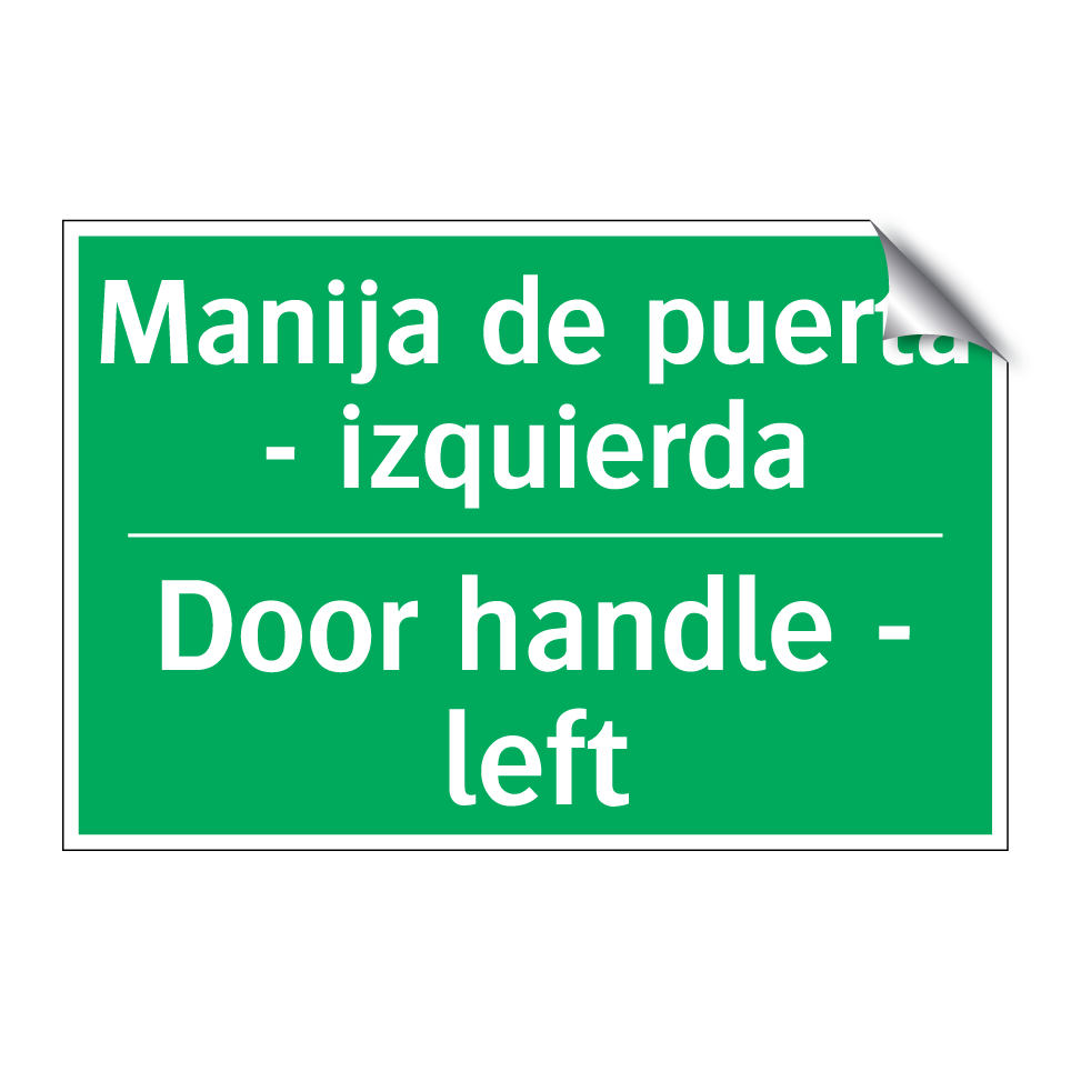 Manija de puerta - izquierda - Door handle - left
