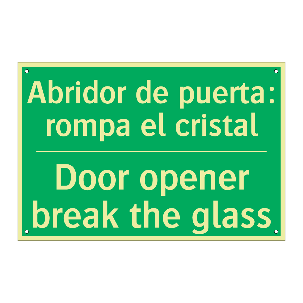 Abridor de puerta: rompa el /.../ - Door opener break the glass