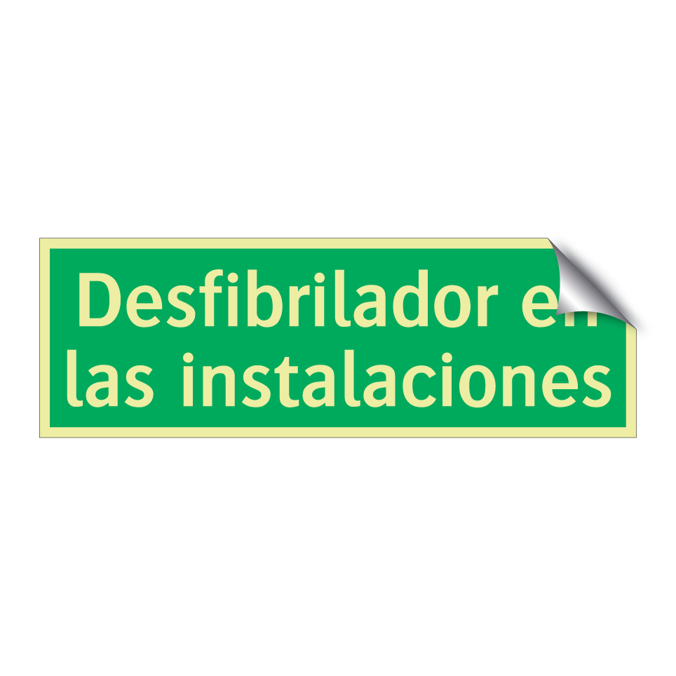 Desfibrilador en las instalaciones