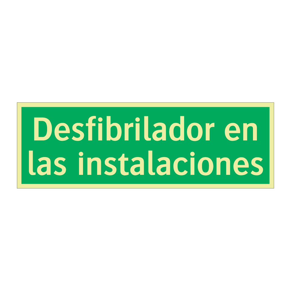 Desfibrilador en las instalaciones