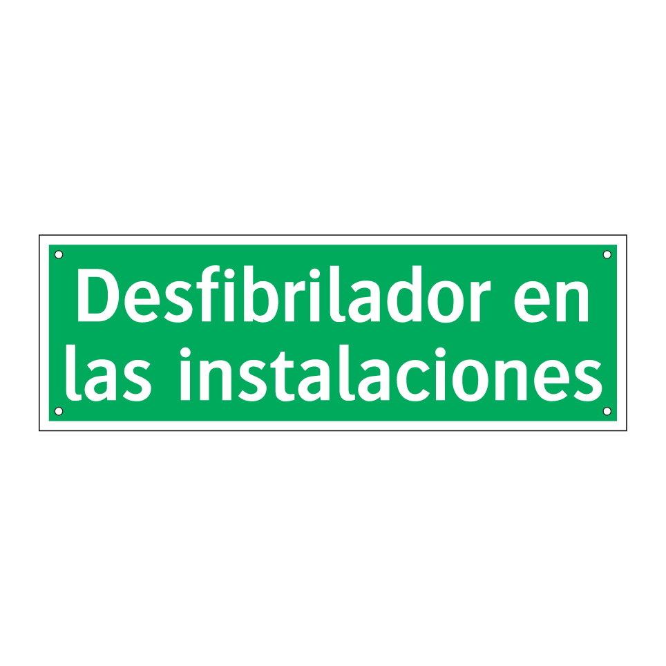Desfibrilador en las instalaciones