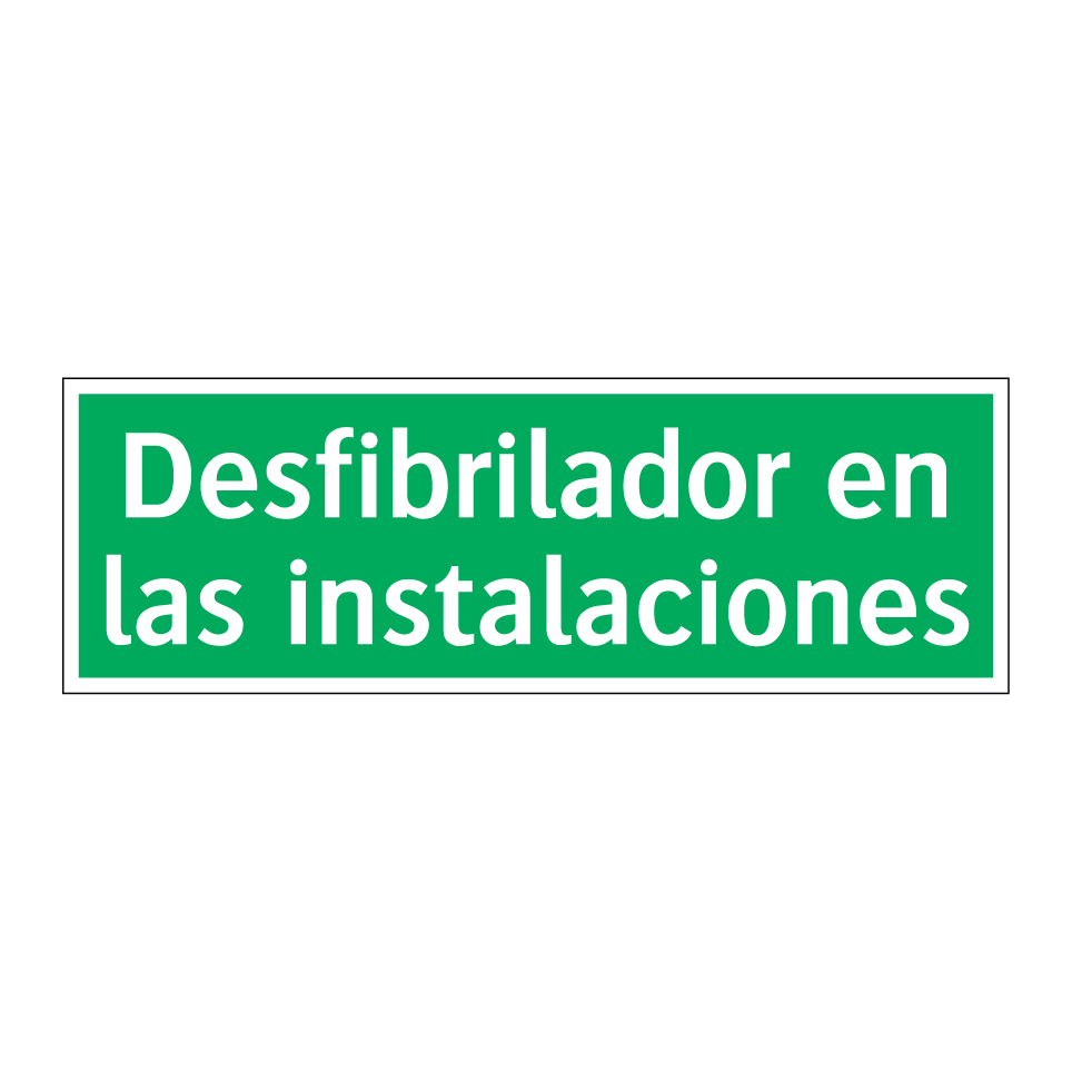 Desfibrilador en las instalaciones