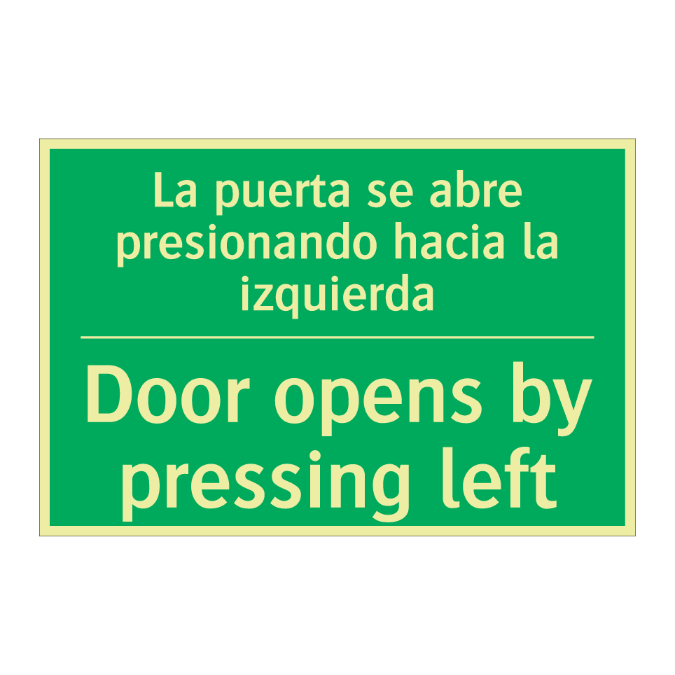 La puerta se abre presionando /.../ - Door opens by pressing left