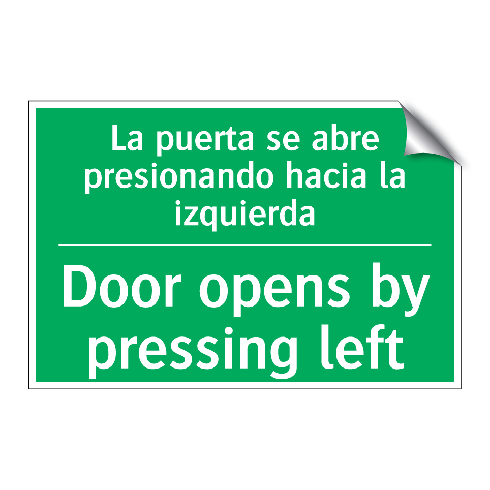 La puerta se abre presionando /.../ - Door opens by pressing left