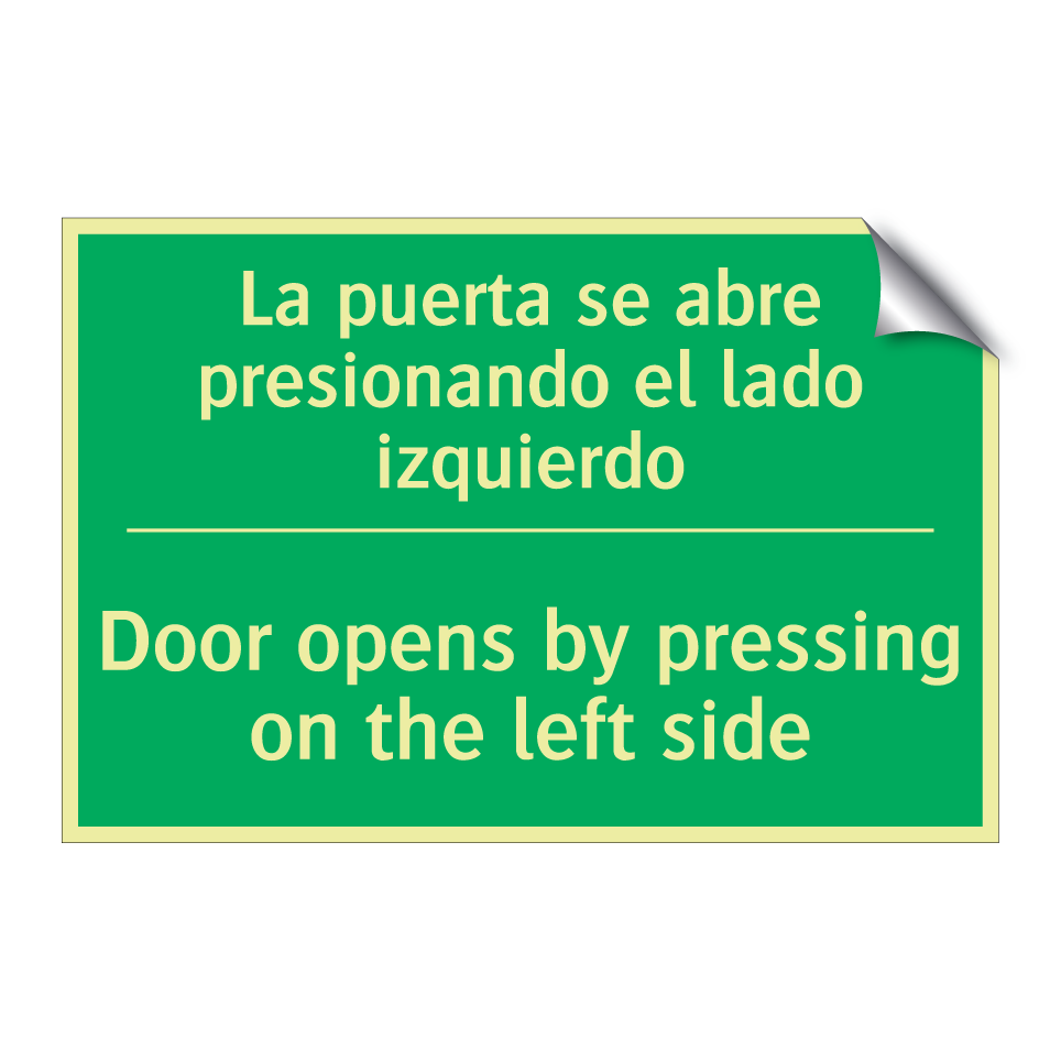 La puerta se abre presionando /.../ - Door opens by pressing on the /.../