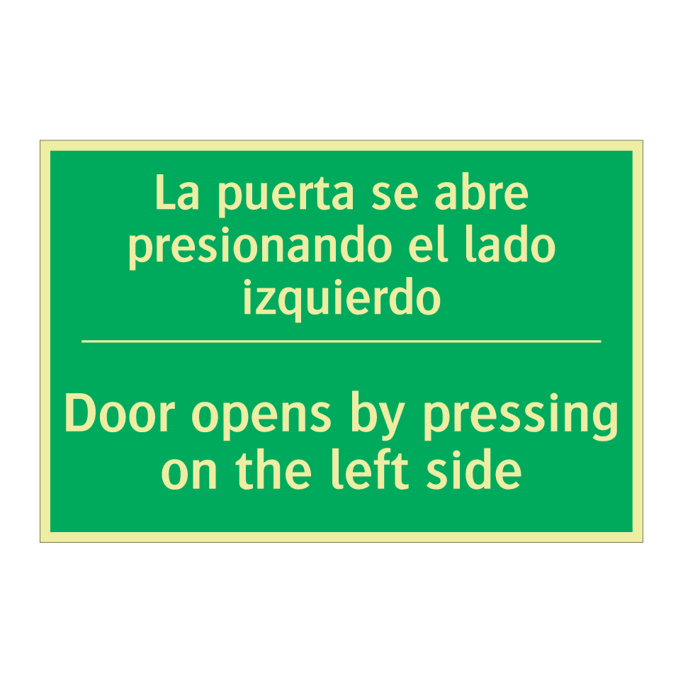 La puerta se abre presionando /.../ - Door opens by pressing on the /.../