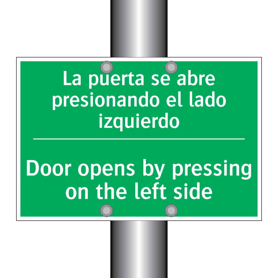 La puerta se abre presionando /.../ - Door opens by pressing on the /.../