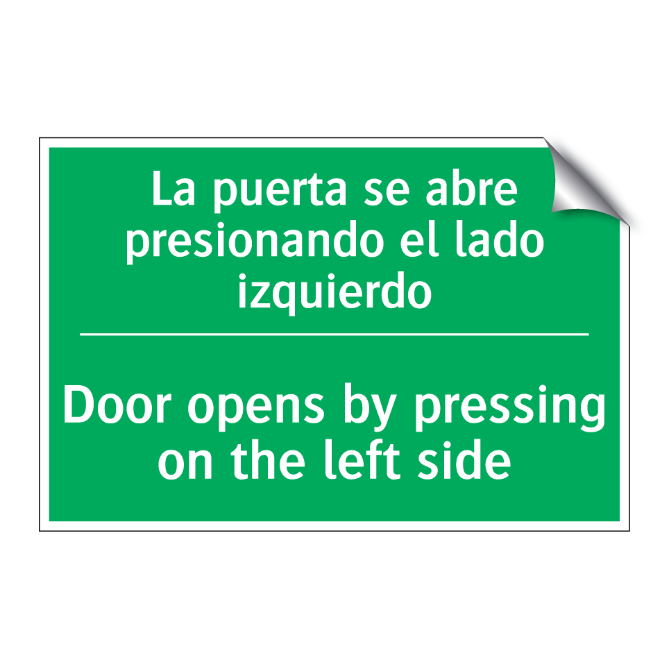 La puerta se abre presionando /.../ - Door opens by pressing on the /.../