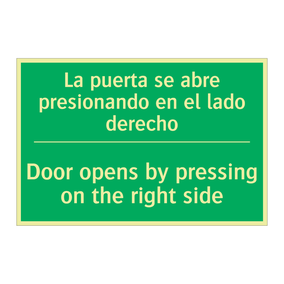 La puerta se abre presionando /.../ - Door opens by pressing on the /.../