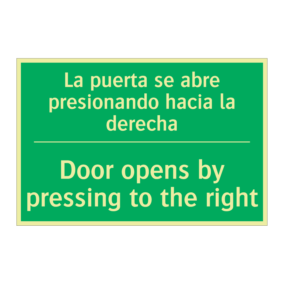 La puerta se abre presionando /.../ - Door opens by pressing to the /.../