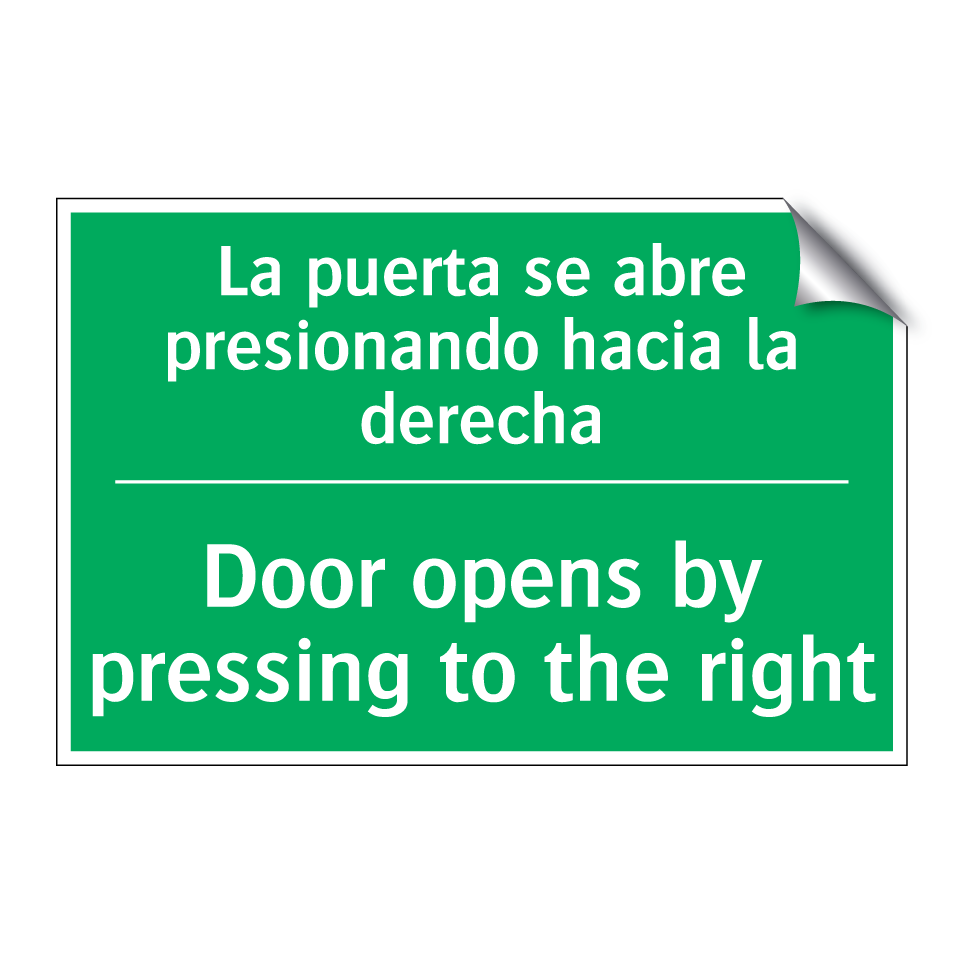 La puerta se abre presionando /.../ - Door opens by pressing to the /.../