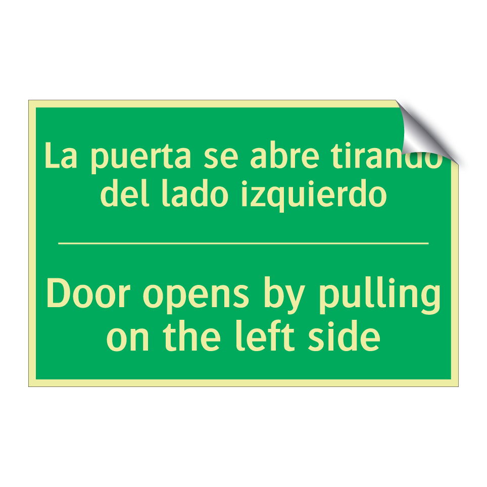 La puerta se abre tirando del /.../ - Door opens by pulling on the /.../