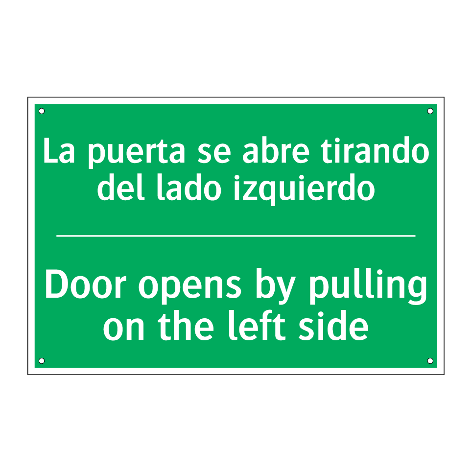 La puerta se abre tirando del /.../ - Door opens by pulling on the /.../