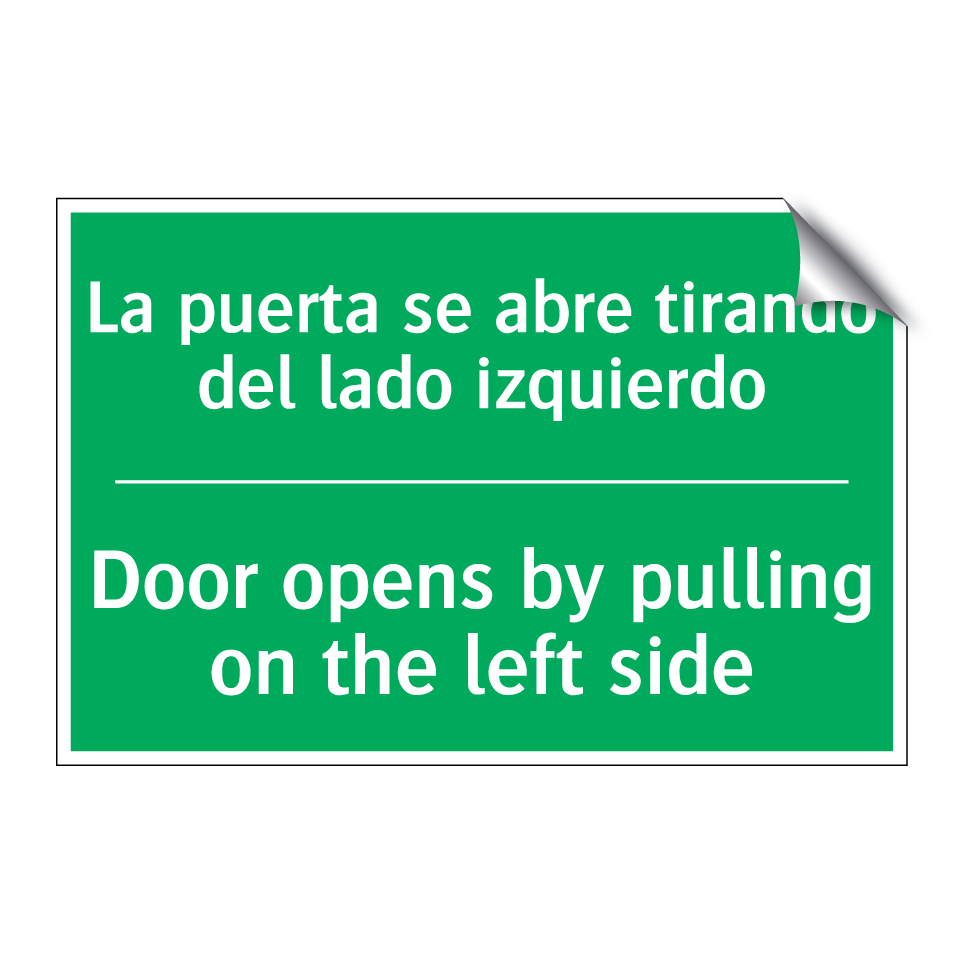 La puerta se abre tirando del /.../ - Door opens by pulling on the /.../
