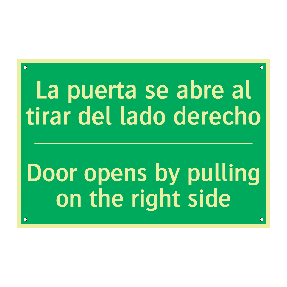 La puerta se abre al tirar /.../ - Door opens by pulling on the /.../