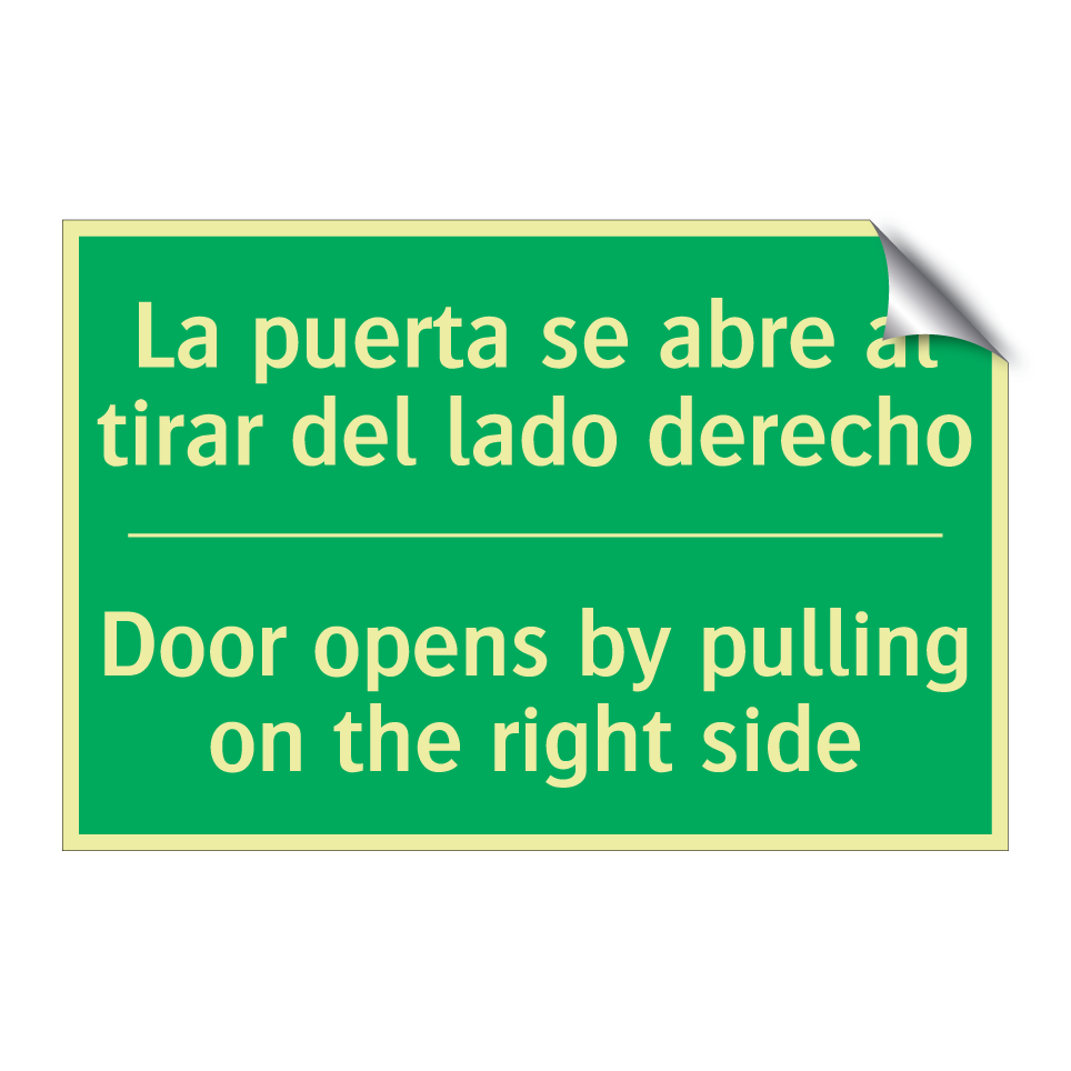 La puerta se abre al tirar /.../ - Door opens by pulling on the /.../
