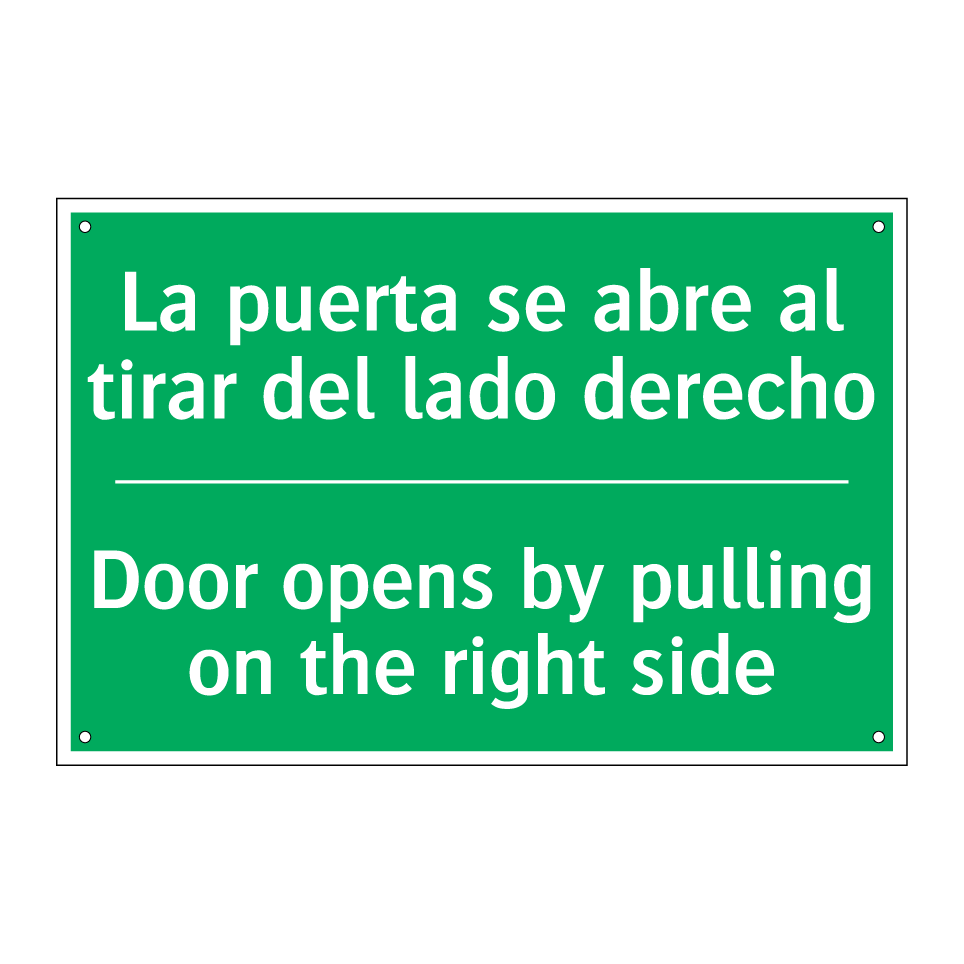 La puerta se abre al tirar /.../ - Door opens by pulling on the /.../