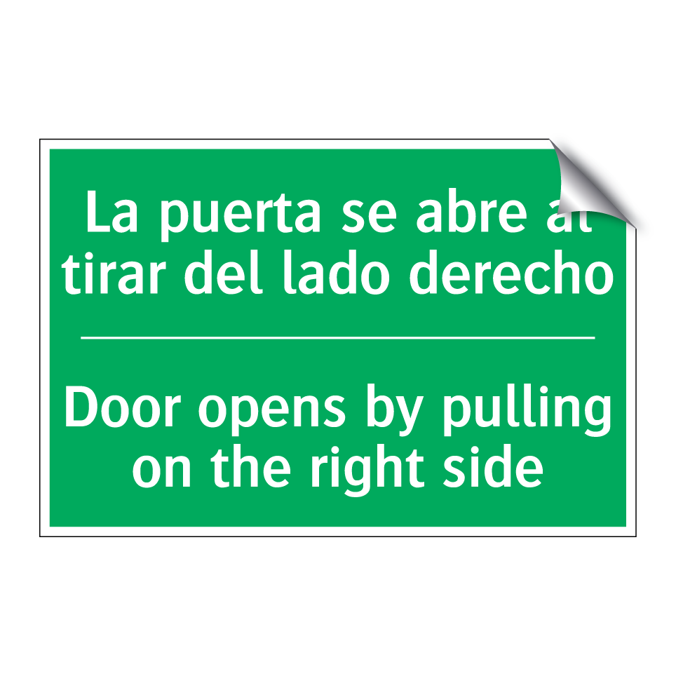 La puerta se abre al tirar /.../ - Door opens by pulling on the /.../