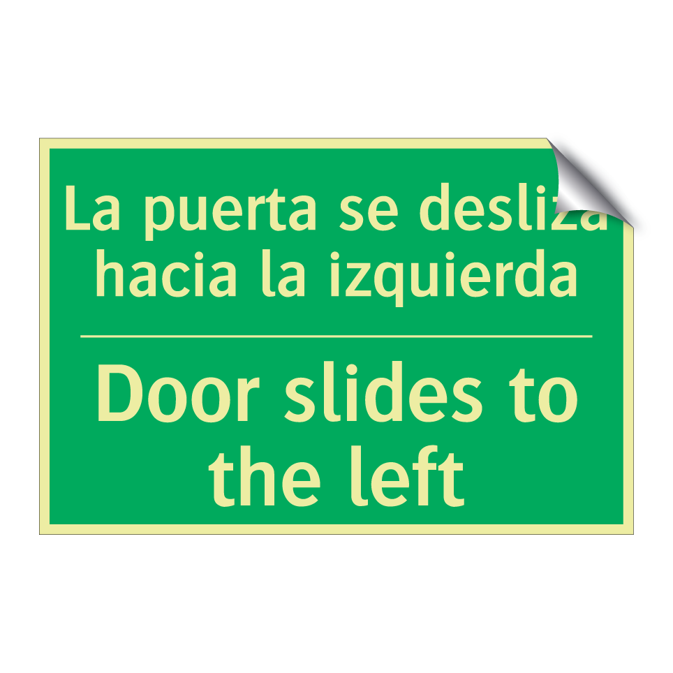 La puerta se desliza hacia la /.../ - Door slides to the left