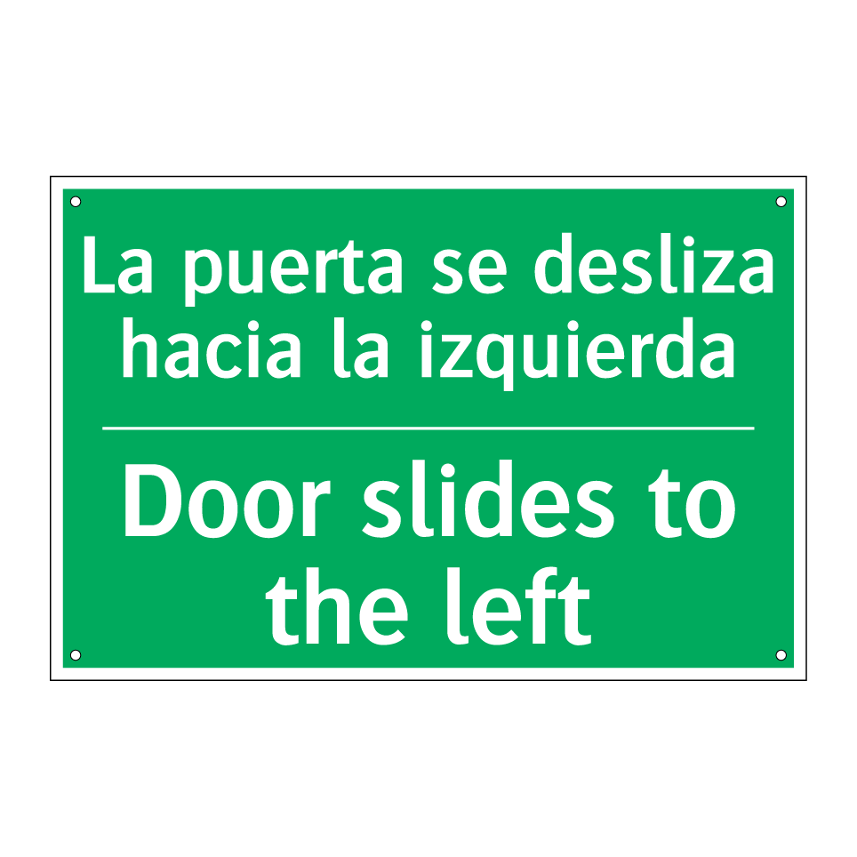 La puerta se desliza hacia la /.../ - Door slides to the left