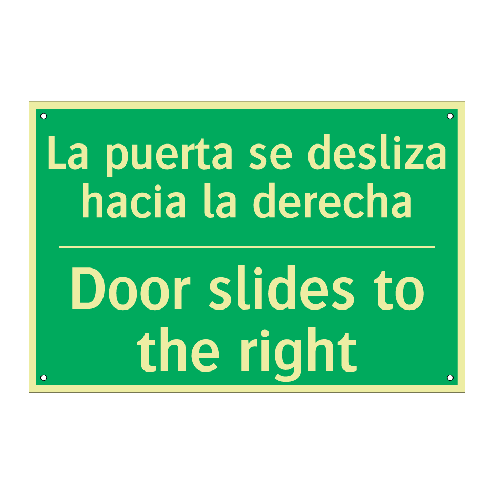 La puerta se desliza hacia la /.../ - Door slides to the right