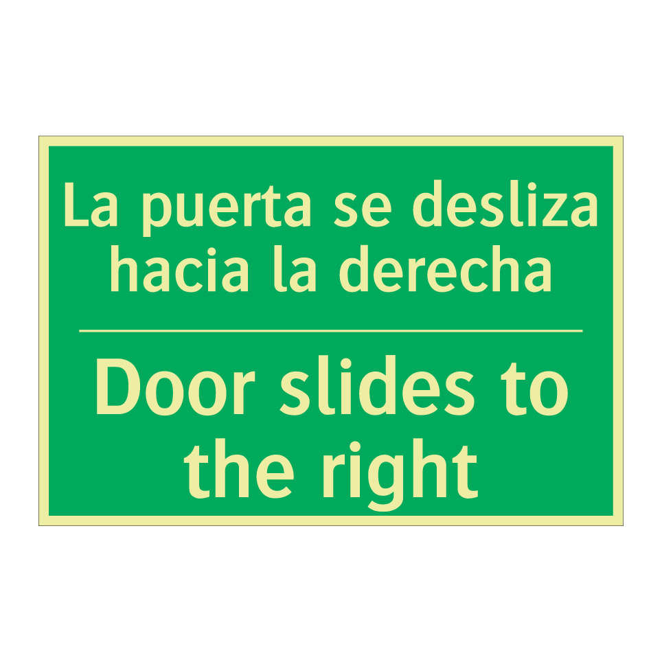 La puerta se desliza hacia la /.../ - Door slides to the right