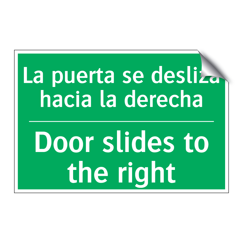 La puerta se desliza hacia la /.../ - Door slides to the right