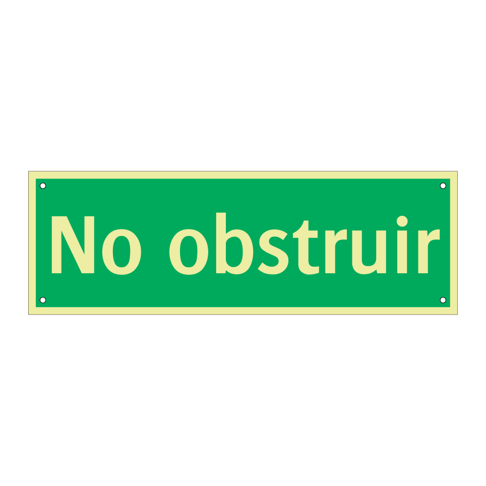 No obstruir