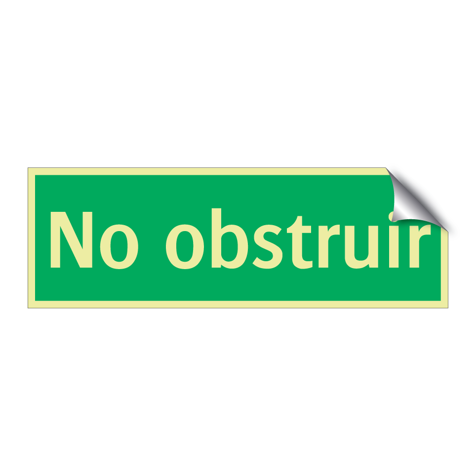 No obstruir