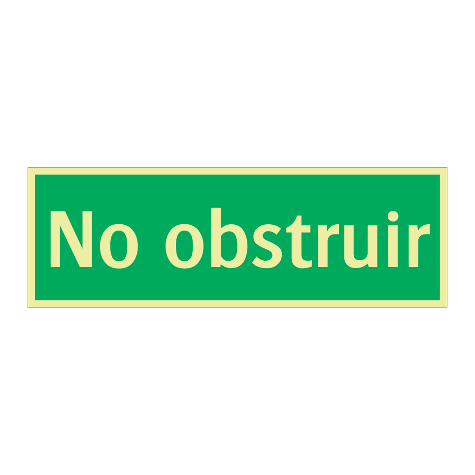 No obstruir