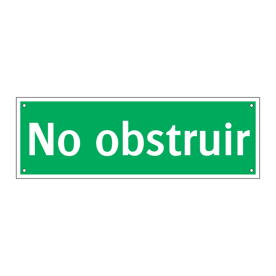 No obstruir