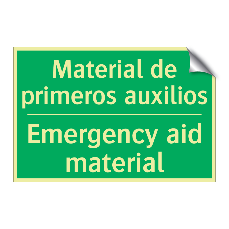 Material de primeros auxilios - Emergency aid material
