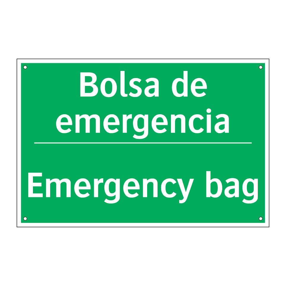 Bolsa de emergencia - Emergency bag