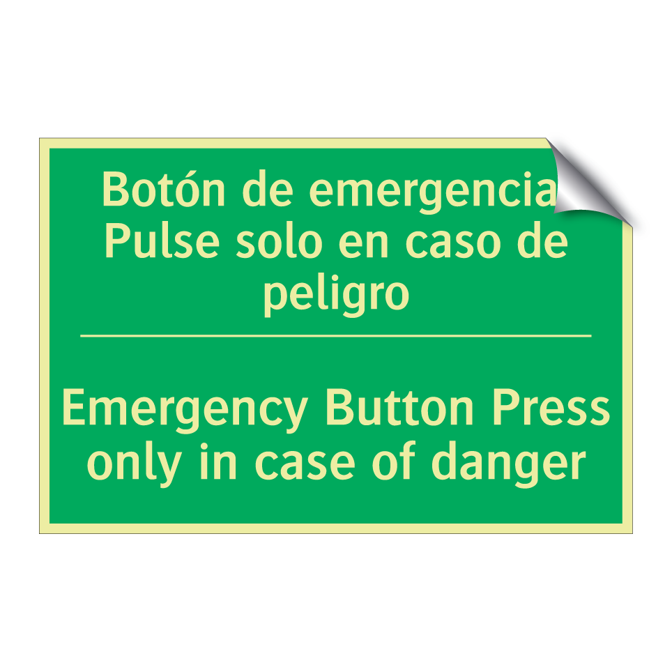 Botón de emergencia. Pulse /.../ - Emergency Button Press only /.../