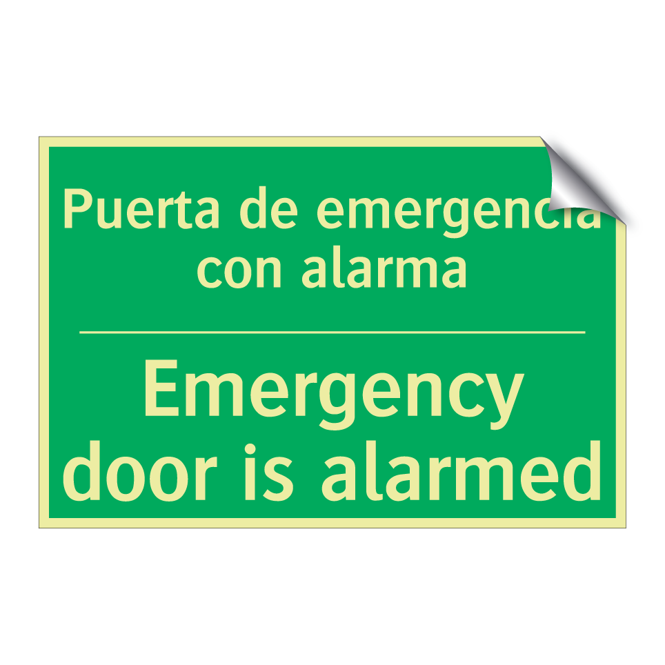Puerta de emergencia con /.../ - Emergency door is alarmed